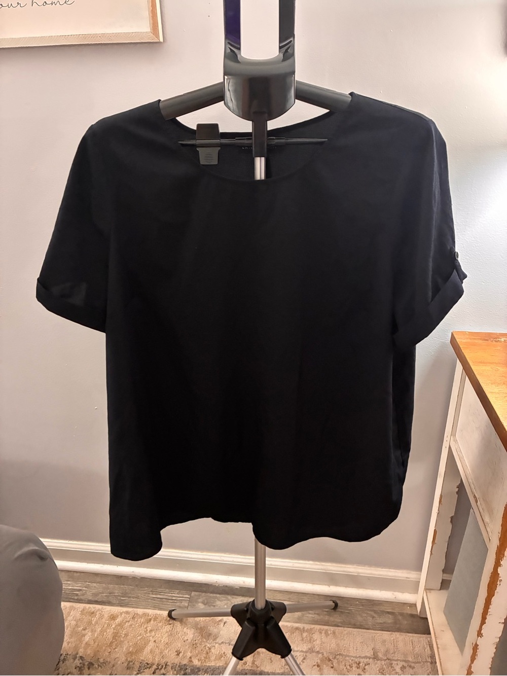 Lane Bryant Black Short Sleeve Blouse